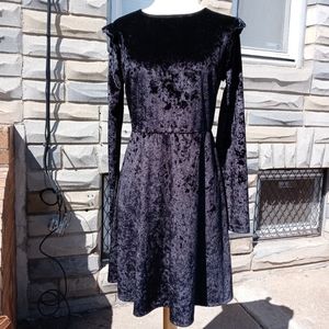 Mossimo | Crushed Black Velvet Dress Size Medium